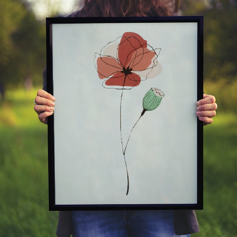 Elegante  Cuadro De Flor 11x14 pulgadas