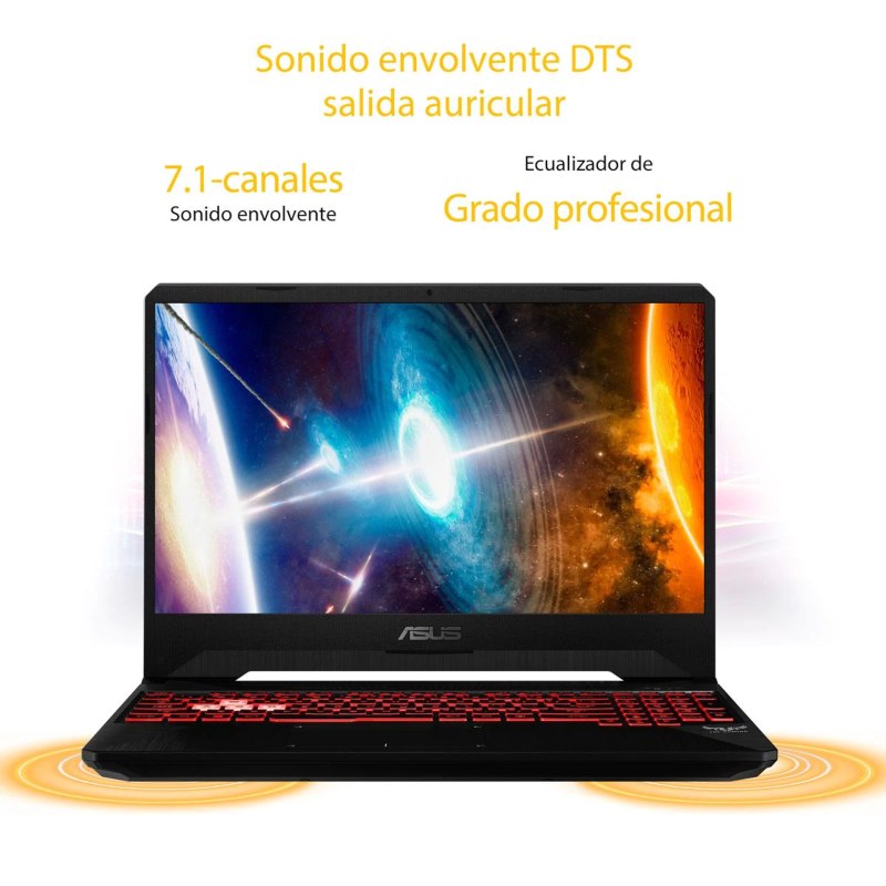 Laptop Gamer Asus Tuf FX505G 512gb | 8gb RAM Intel i5-9300H/BGA Nvidia GeForce GTX 1650 4GB Pantalla 15.6" FX505GT-BQ018T 