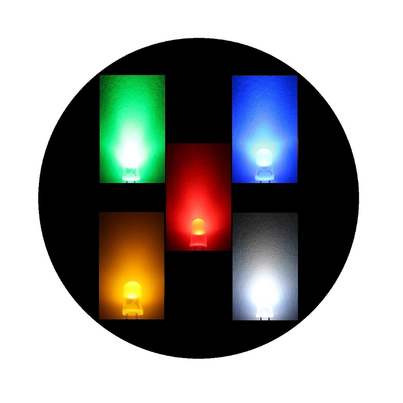 900  Leds DIFUSOS de 5mm / Varios Colores