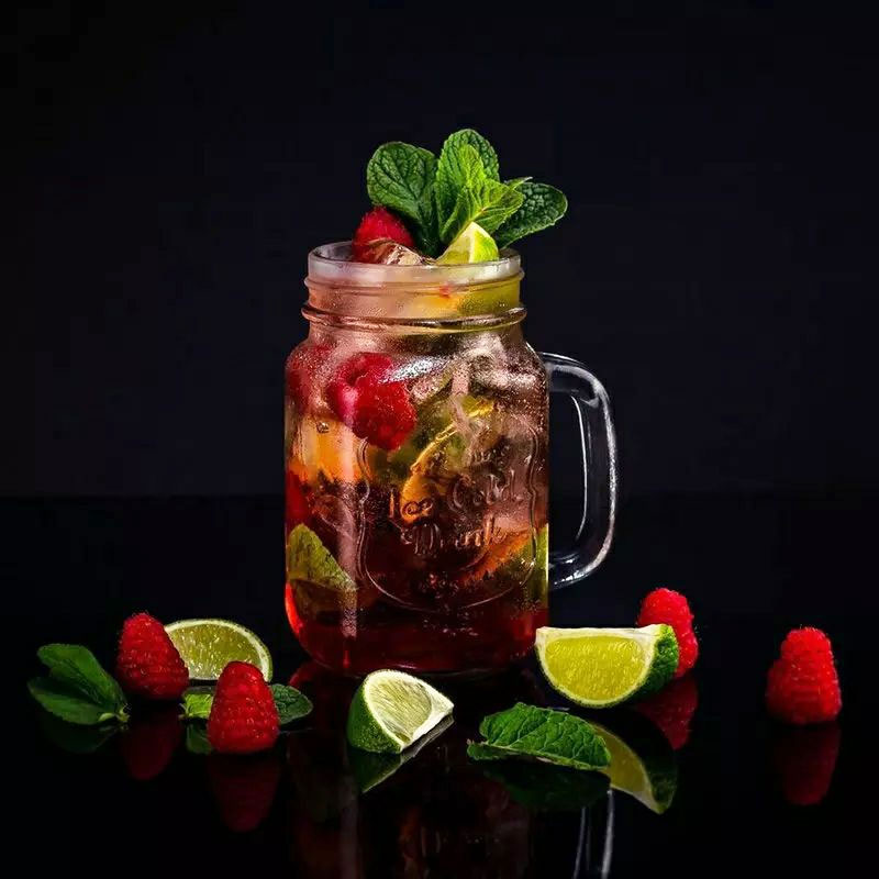 6pz Frascos Mason Jars Ice Cold Drink Labrado Tapa Plata