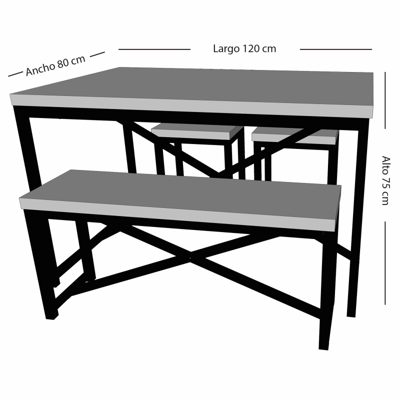 Desayunador de 4 piezas Home Line