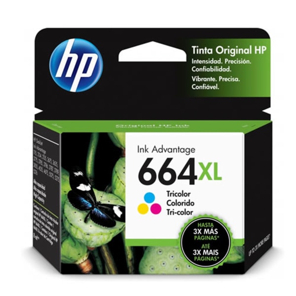 Cartucho de tinta HP 664 XL tricolor alto rendimiento 330P