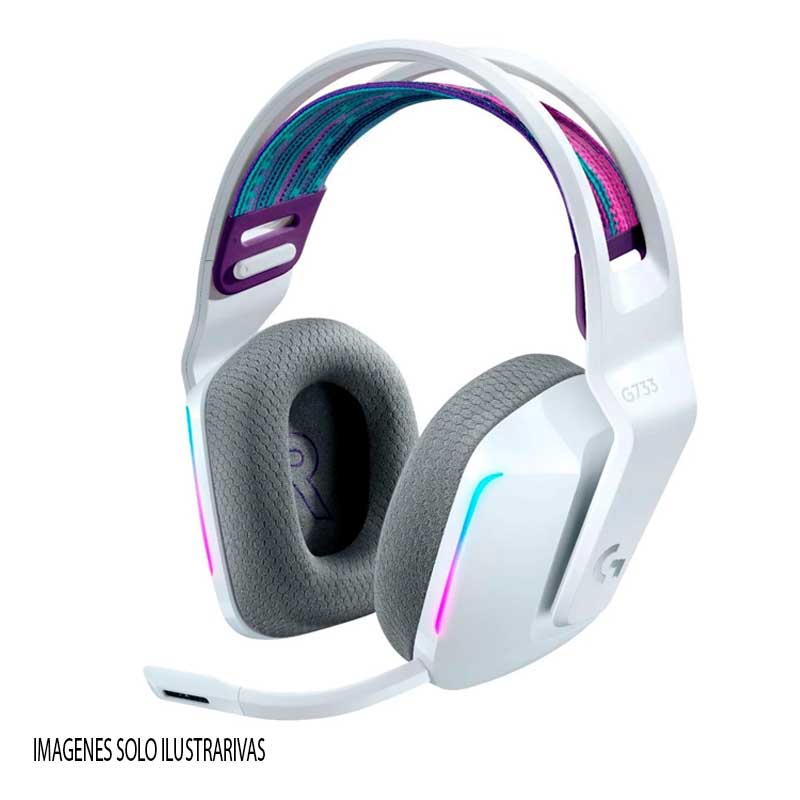 DIADEMA LOGITECH G733 LIGHTSPEED WIRELESS RGB BLANCO INALAMBRICOS PC/MAC/PS4 981-000889.