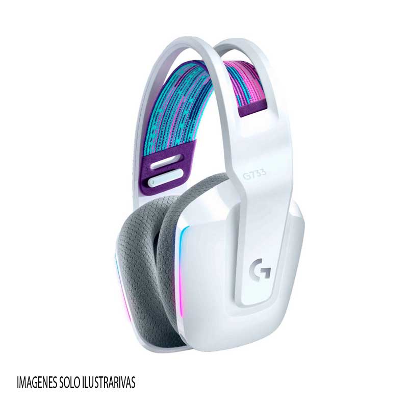 DIADEMA LOGITECH G733 LIGHTSPEED WIRELESS RGB BLANCO INALAMBRICOS PC/MAC/PS4 981-000889.