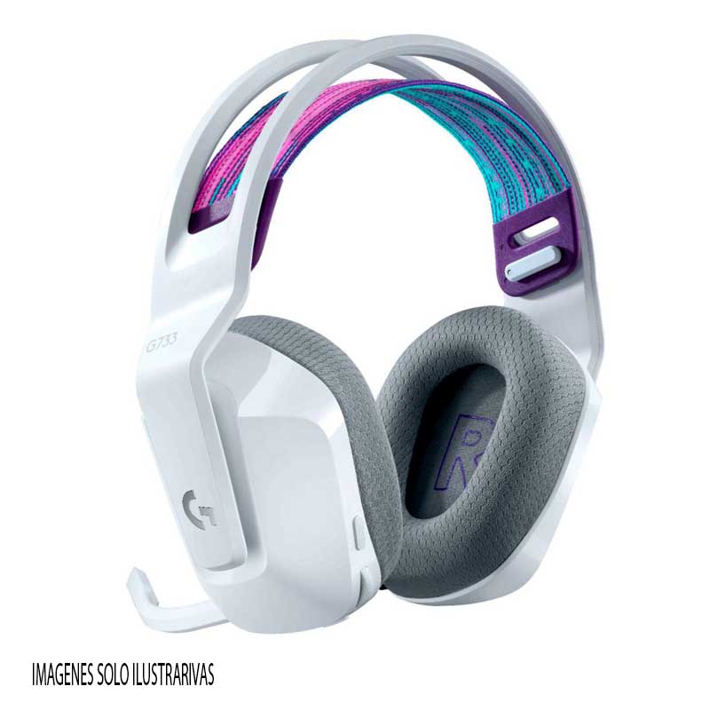 DIADEMA LOGITECH G733 LIGHTSPEED WIRELESS RGB BLANCO INALAMBRICOS PC/MAC/PS4 981-000889.
