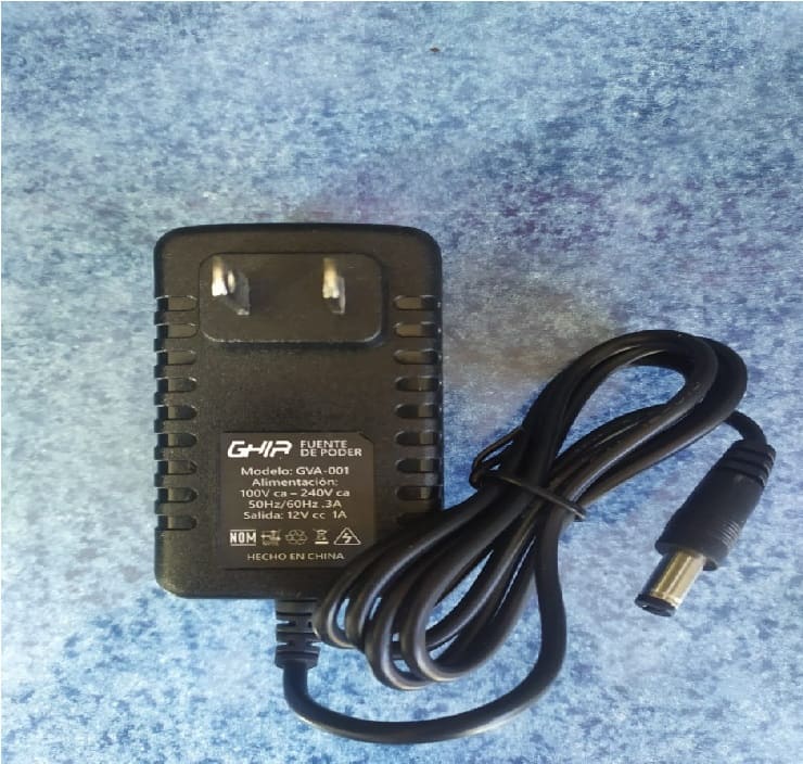 FUENTE DE PODER INDIVIDUAL CCTV/12 VOLTS 1A VIDEO VIGILANCIA CAMARAS SEGURIDAD ALARMAS ENERGIA JACK