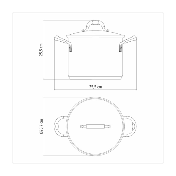 Olla para Pasta Solar Silicone 24 cm y 6.1 litros