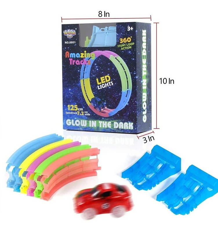Nuevo Pista Amazing Tracks Led Luminosa Flexible Colores Kids