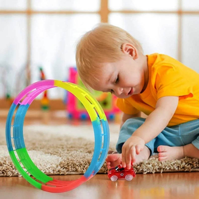 Nuevo Pista Amazing Tracks Led Luminosa Flexible Colores Kids