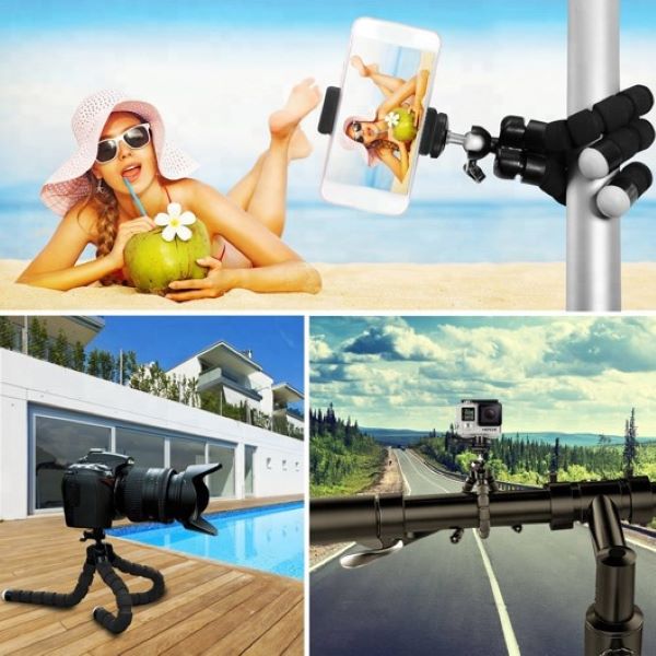 Octopus Tripie Soporte Para Celular O Camara Con Abrazadera