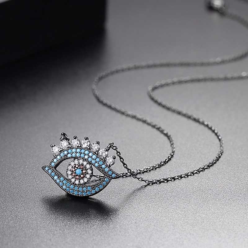 Amuleto Protección Mal Ojo Turco Corazón Amor Novia Esposa Swarovski Element