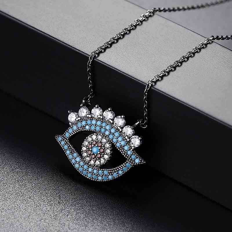 Amuleto Protección Mal Ojo Turco Corazón Amor Novia Esposa Swarovski Element