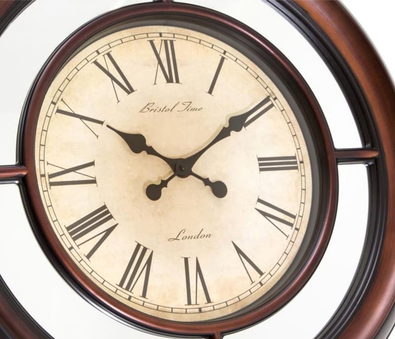 Reloj de Pared Decorativo Clasico Elegante con Vistas de Espejo Grande 64cm London