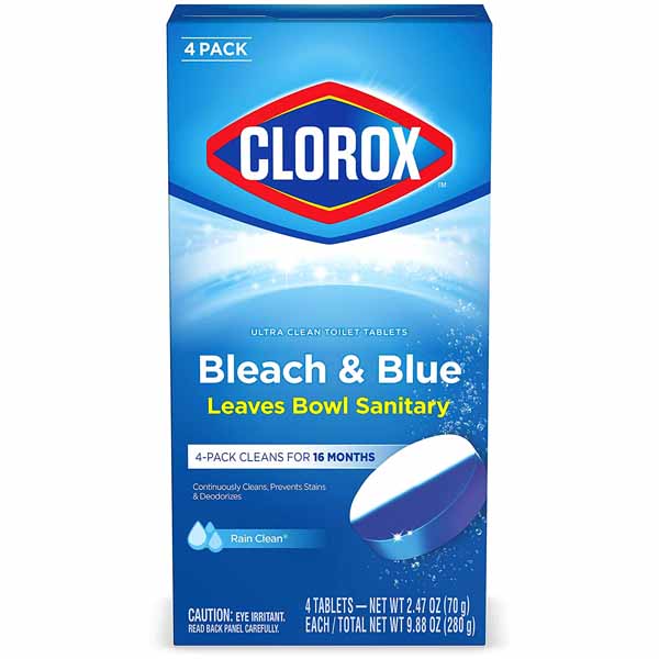 Limpiador Blanqueador Automático de Inodoros 4 Pastillas Clorox