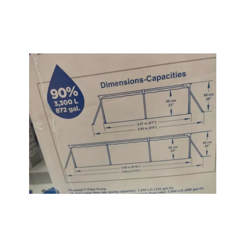 Alberca Armable 3300L Bestway Piscina Bomba Filtro 3M