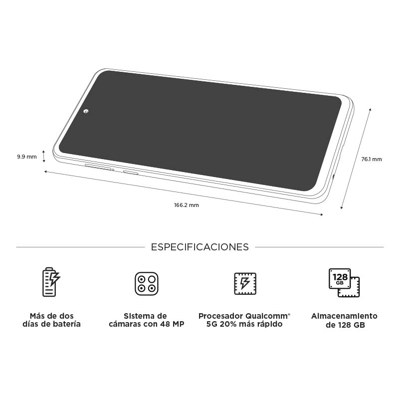 Celular MOTOROLA LTE XT2113-3 MOTO G 5G Color MORADO Telcel