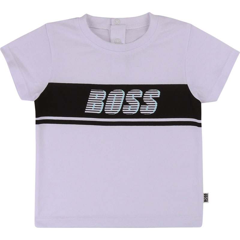 HUGO BOSS PLAYERA BLANCA MANGA CORTA PARA BEBE