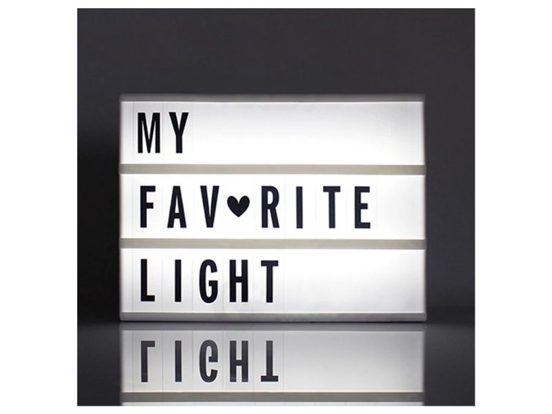 Letrero Luminoso Mini Cinema Light Box Led Cine Portatil