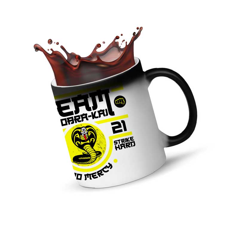 COBRA KAI, SET DE 2 TAZAS MAGICAS 11OZ DISEÑO TEAM LARUSSO, TEAM COBRA KAI