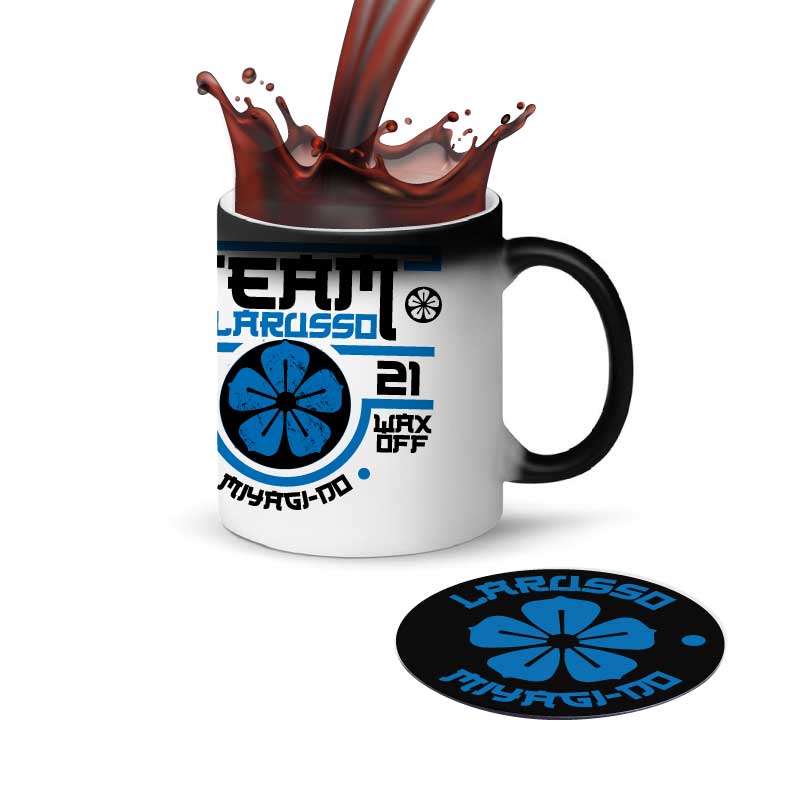 COBRA KAI, SET DE 2 TAZAS MAGICAS 11OZ DISEÑO TEAM LARUSSO, TEAM COBRA KAI