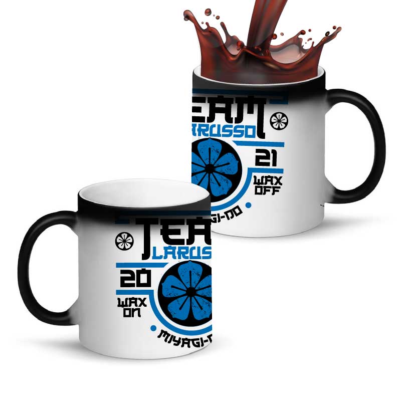 COBRA KAI, SET DE 2 TAZAS MAGICAS 11OZ DISEÑO TEAM LARUSSO, TEAM COBRA KAI