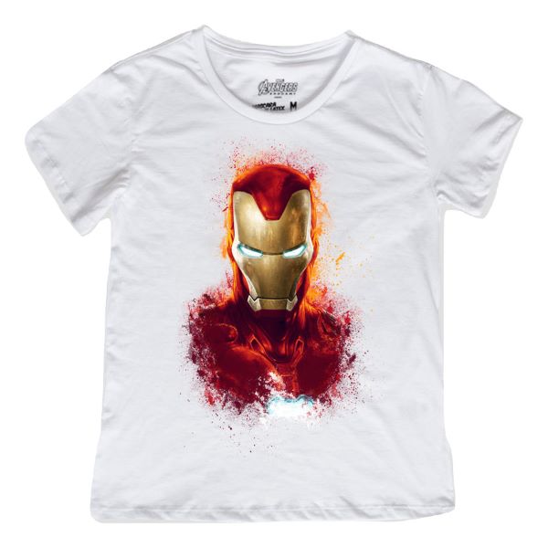 Playera Mascara de Latex Mujer Iron Man Marvel