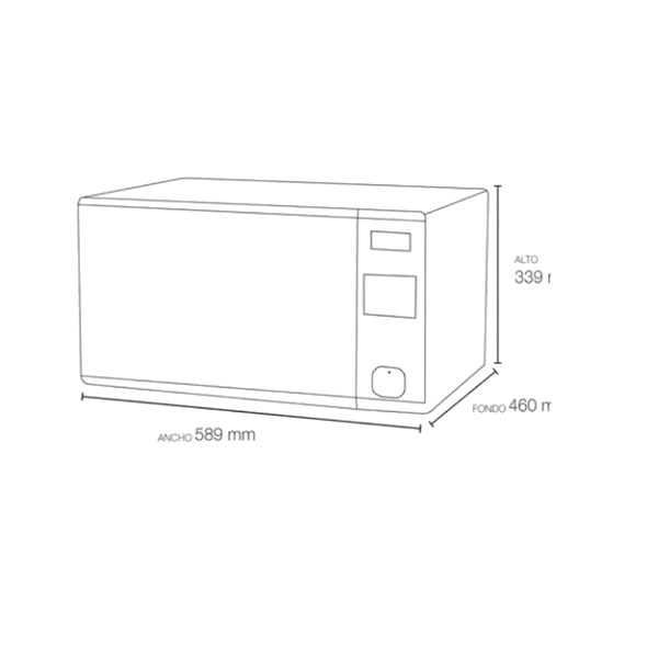 Horno De Microondas Winia Daewoo Grande Gris Espejo Hermoso Kor-164hmdtlg