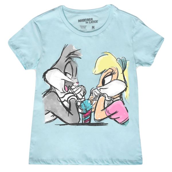Playera Mascara de Latex Mujer Lola y Bunny