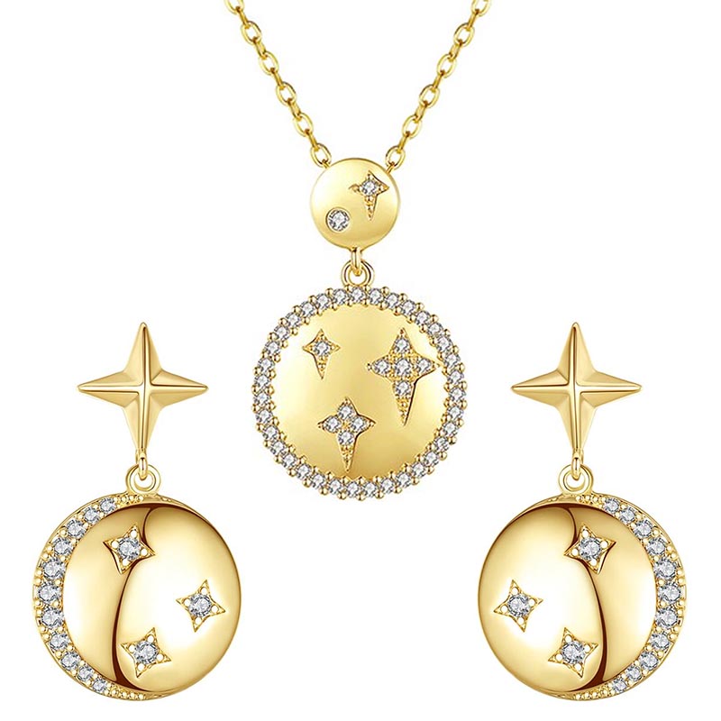 Set San Valentín Amor Día Mamá Corazón Estrella Luna Swarovski E