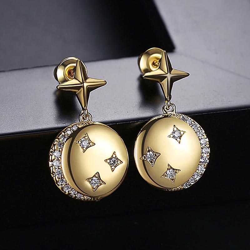 Set San Valentín Amor Día Mamá Corazón Estrella Luna Swarovski E