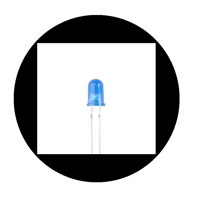 200 Leds Azul Difuso de 5mm 