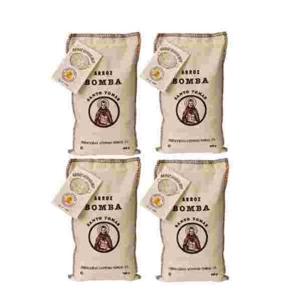 Arroz Bomba D.o. Santo Tomas Bolsa 4 Pzas Bolsa C/u 1 Kilo
