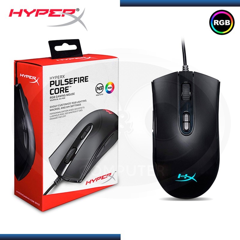 HyperX - Mouse de gaming Pulsefire Core con iluminación RGB 