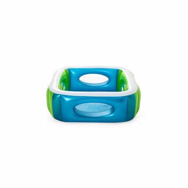 Alberca Piscina Inflable Infantil Cuadrada con Ventanas Infantil 1.68 x 1.68 cm
