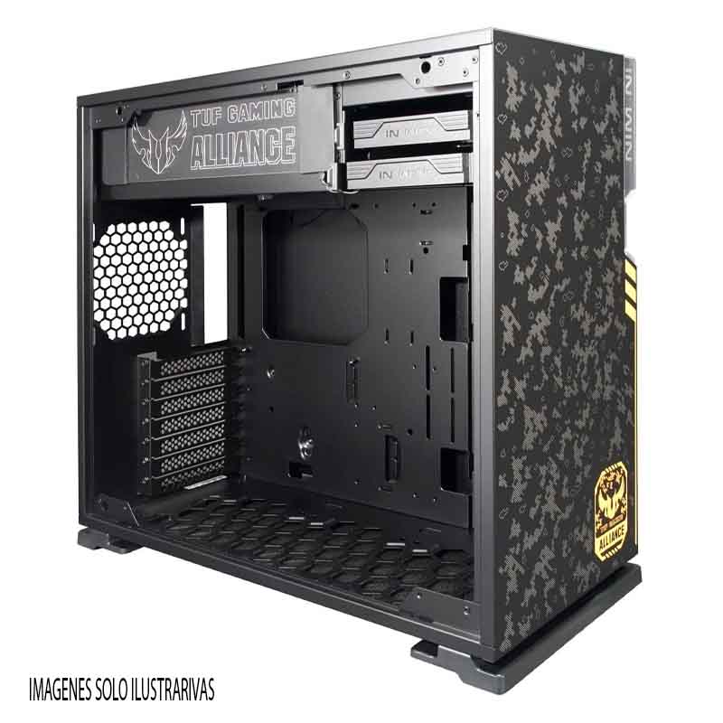 GABINETE INWIN 101 TUF GAMER NEGRO RGB ATX S/FUENTE CRISTAL IW-101TUFGAMER