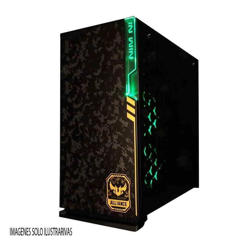 GABINETE INWIN 101 TUF GAMER NEGRO RGB ATX S/FUENTE CRISTAL IW-101TUFGAMER