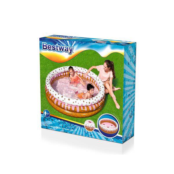 Alberca Piscina Inflable Circular 160 cm Infantil Diseño de Helado para Niños