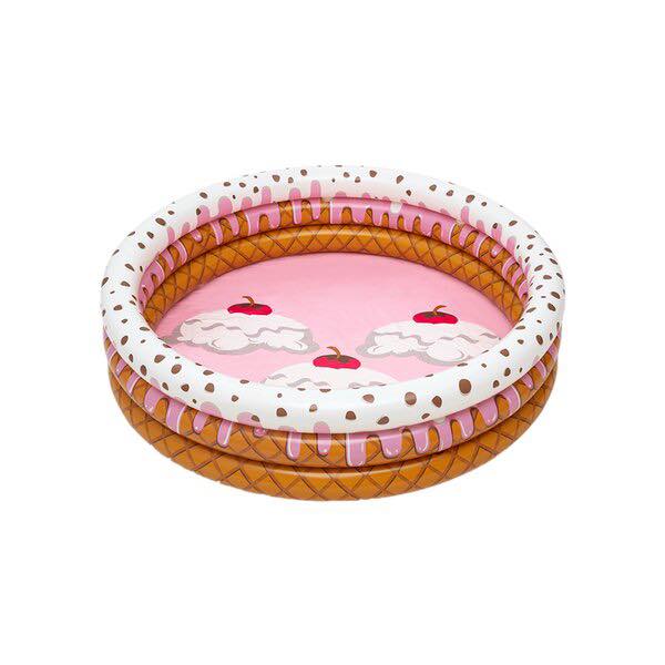 Alberca Piscina Inflable Circular 160 cm Infantil Diseño de Helado para Niños