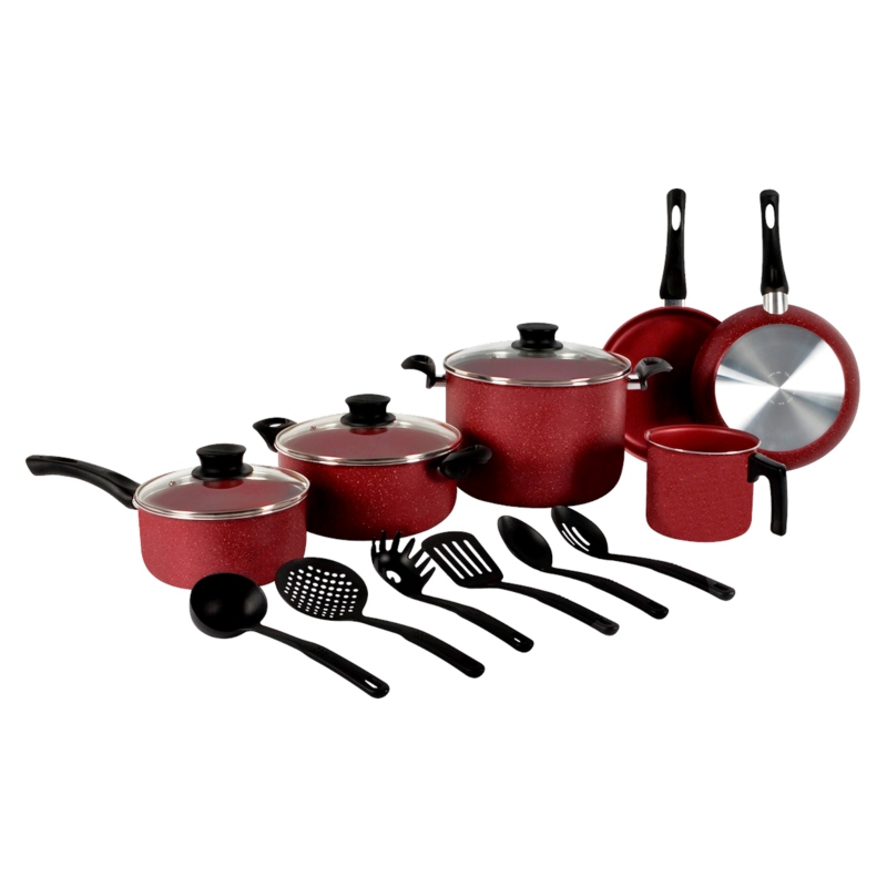 BATERIA TRAMONTINA 32200308 GENOVA 15 PIEZAS ROJA END1D