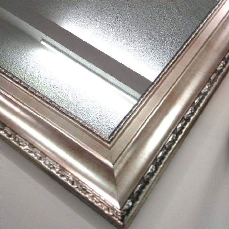 Hermoso Espejo Color Plata Antiguo