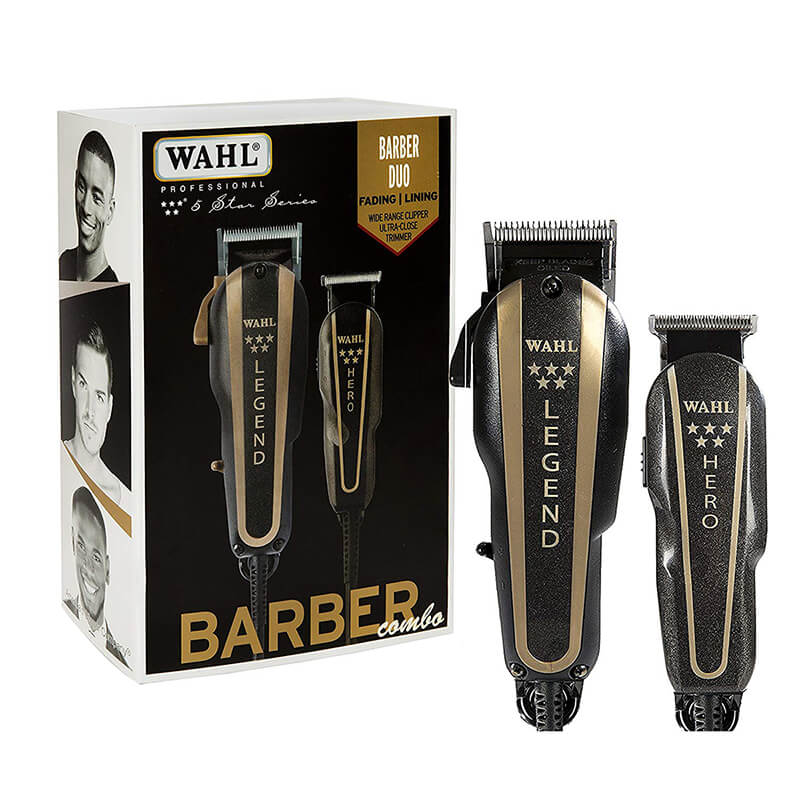 Máquina Wahl Barber Combo Legend Y Trimmer Hero Profesional