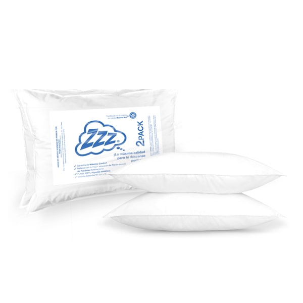 Almohadas  ZZZ 2 Pack Algodón Sintético estándar
