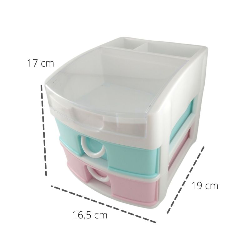 Caja Organizador Plástico con Cajones, LBP, Cajonera, 3 Niveles, 19cm -Colores