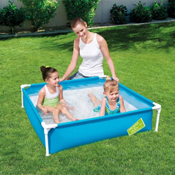 Alberca Piscina Desmontable Estructural Tubular Infantil Cuadrada Para Niños 1.22m X 35 Cm 365 L