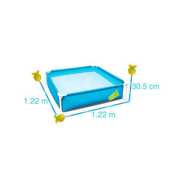 Alberca Piscina Desmontable Estructural Tubular Infantil Cuadrada Para Niños 1.22m X 35 Cm 365 L