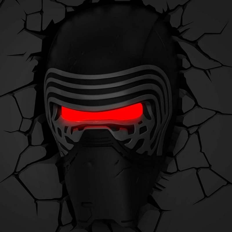 Lampara 3d Casco Kylo Ren Star Wars 3dlightfx