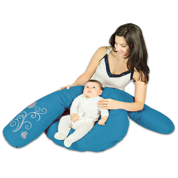 Almohada de embarazo y lactancia "Herradura" relleno microgel cojín