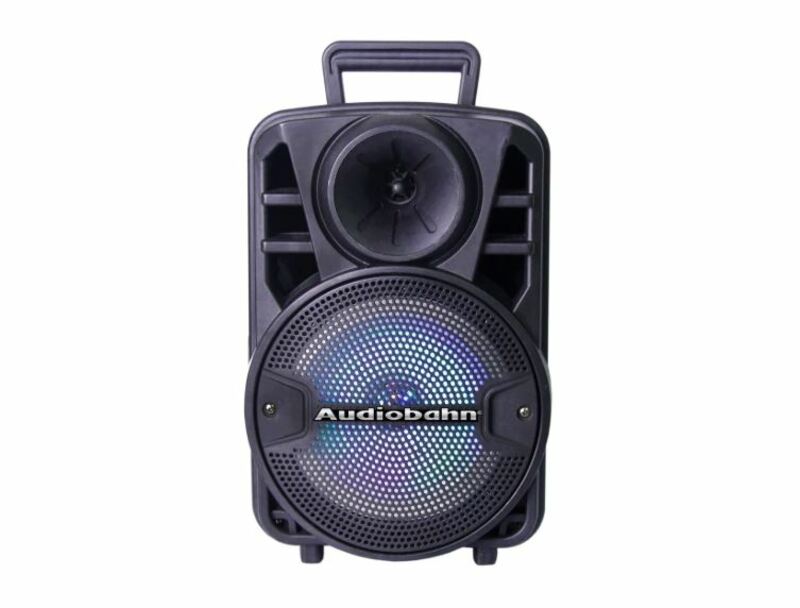 bocina amplificada 8 pulgadas audiobahn recargable lector memoria usb sd bt asg208i