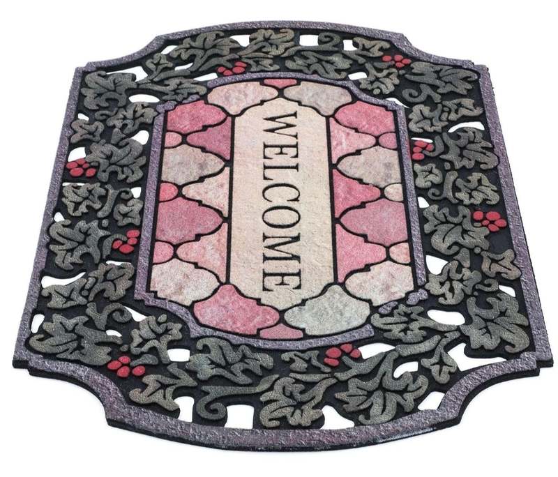 Tapete de Entrada Puerta Elegante Contemporaneo 98 x 58cm Welcome