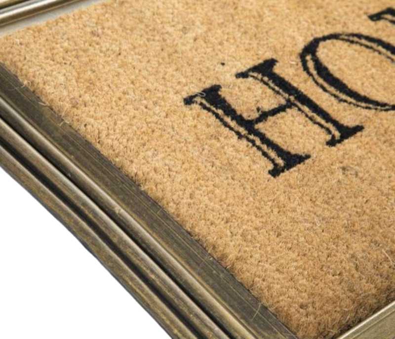 Tapete de Entrada Puerta Fibra de Coco 60 x 40cm Home